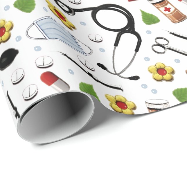 Papel de ajuste de regalo de enfermería (Esquina del rollo)