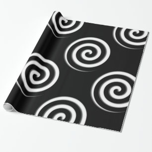 Papel de ajuste de regalo de espiral hipnótica