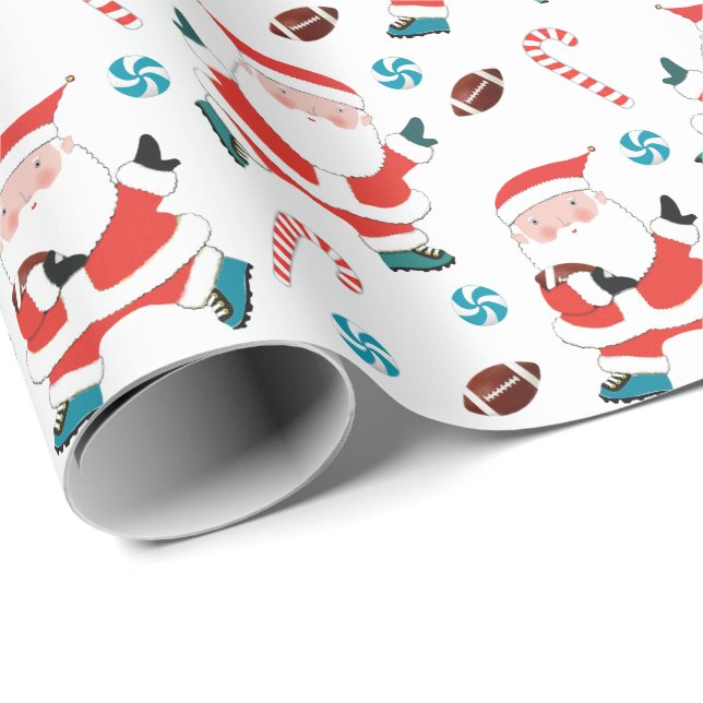 Papel de ajuste de regalo de fútbol divertido (Esquina del rollo)