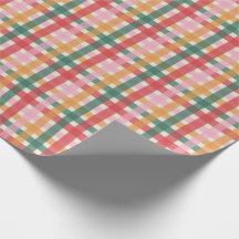 Papel de ajuste de regalo de Gingham de Jolly Mult