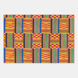 Papel de ajuste de regalo de impresión africano