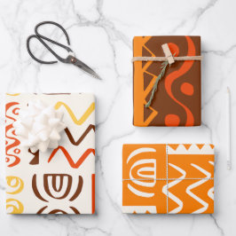 Papel de ajuste de regalo de impresión africano