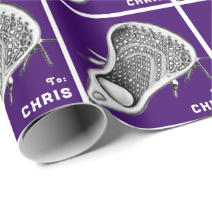 Papel de ajuste de regalo de Lacrosse personalizad