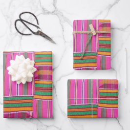 Papel de ajuste de regalo de patrón africano