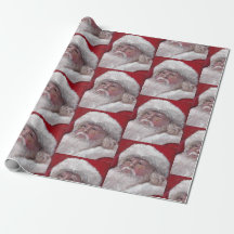 Papel de ajuste de regalo de Santa Clause