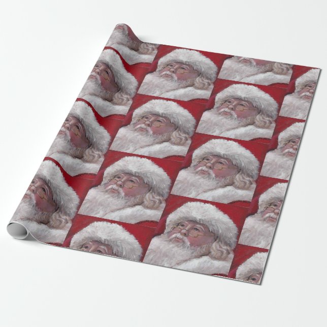 Papel de ajuste de regalo de Santa Clause (Desenrollado)