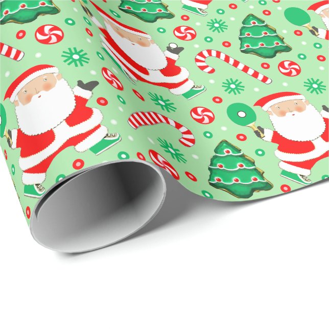 Papel de ajuste de regalo de vacaciones de tenis d (Esquina del rollo)