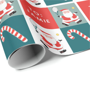 Papel de ajuste de regalo de vacaciones de tenis p