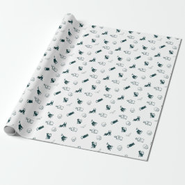 Papel de ajuste de regalo del patrón de Halloween