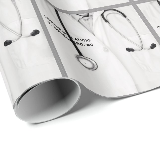 Papel de ajuste de regalo Médica personalizado (Esquina del rollo)