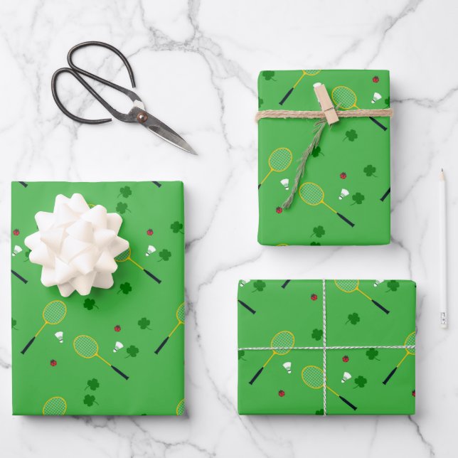 Papel de ajuste de regalo para Badminton (Anverso)