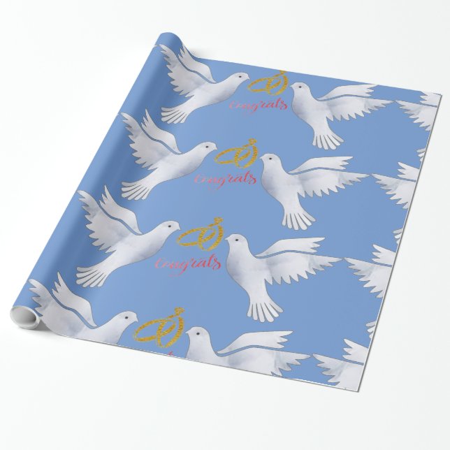 Papel de ajuste de regalo para bodas (Desenrollado)