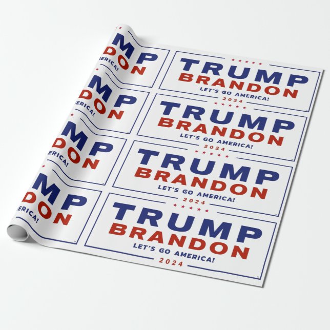 Papel de ajuste de regalo para elecciones Trump Br (Desenrollado)