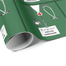 Papel de ajuste de regalo para médica