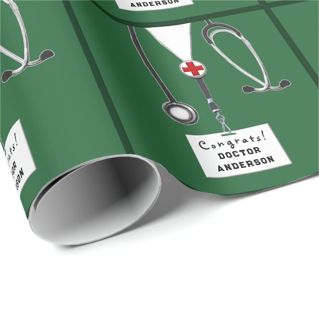 Papel de ajuste de regalo para médica (Esquina del rollo)