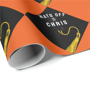 Papel de ajuste de regalo para Naranja de graduaci