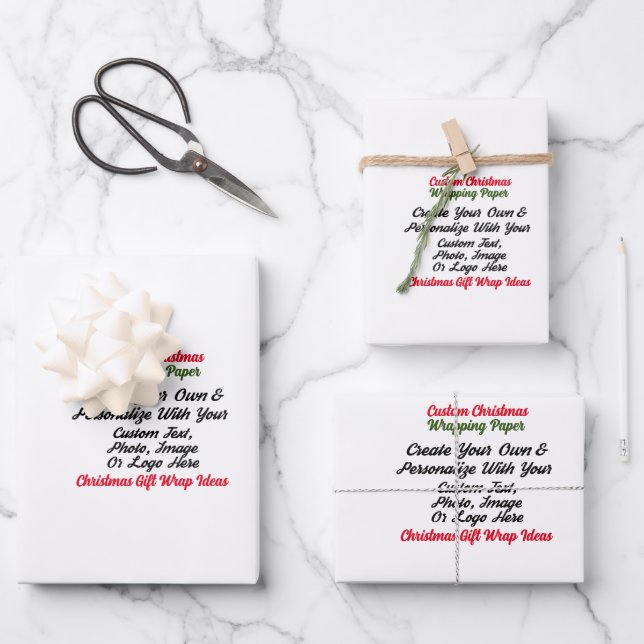 Papel de ajuste de regalo para Navidades personali (Anverso)