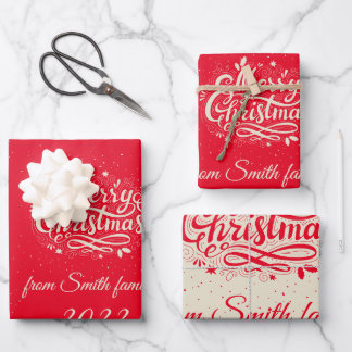 Papel de ajuste de regalo para Navidades personali