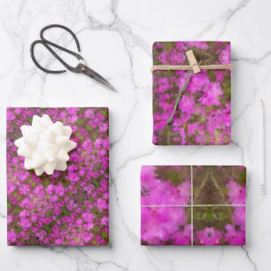 Papel de ajuste de regalo Rhododendron púrpura