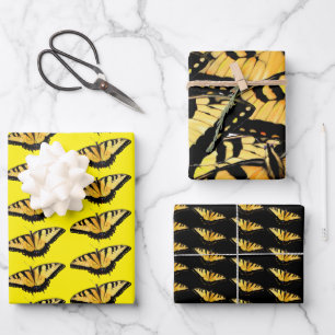 Papel de ajuste de regalo Tigre mariposa de cola d