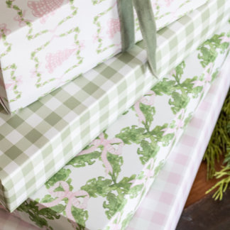 Papel de ajuste de Sage Green Gingham