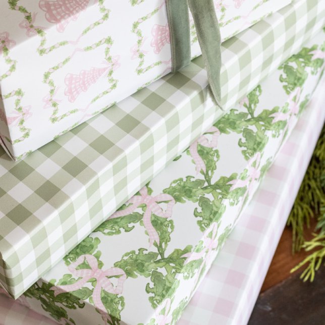 Papel de ajuste de Sage Green Gingham (Subido por el creador)