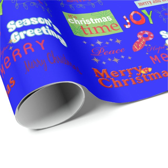Papel de ajuste de saludos de temporada de Navidad (Esquina del rollo)