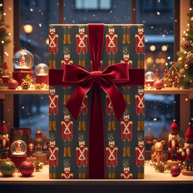 Papel de ajuste de soldador de cazadores de juguet (Toy Nutcracker Soldier Wrapping Paper)
