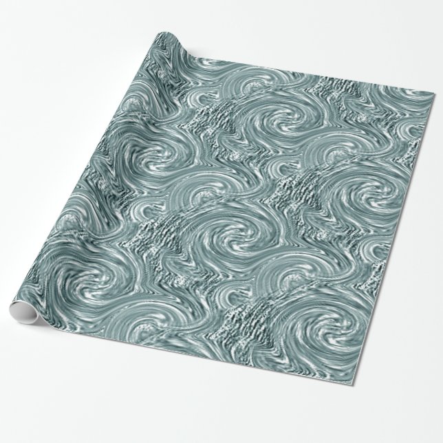 Papel de ajuste de Swirl Aqua (Desenrollado)