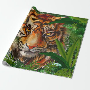 Papel de ajuste de tigre de jungla   Dibujo colori
