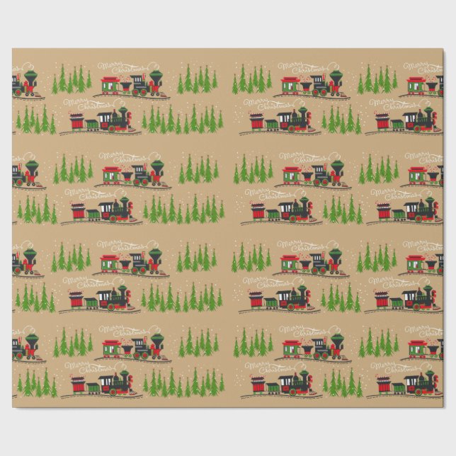 Papel de ajuste de trenes para Navidades (Costura)