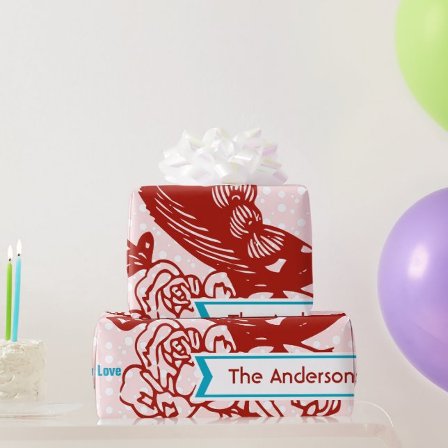 Papel de ajuste de vacaciones de pavo real persona (Regalos de fiesta)