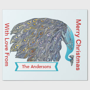 Papel de ajuste de vacaciones de pavo real persona