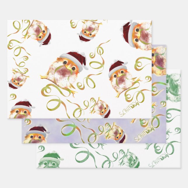 Papel de ajuste de vacaciones de ScruffyMugArtGall (Set)