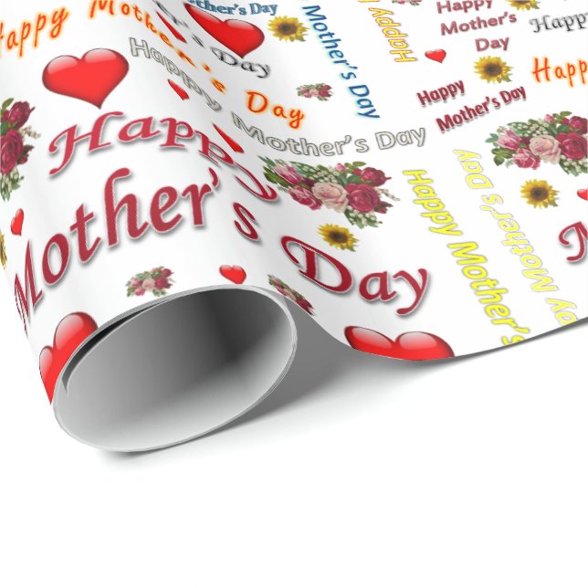 Papel de ajuste del día de la madre (Esquina del rollo)
