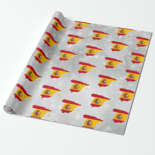 Papel de ajuste del mapa de bandera español de Esp