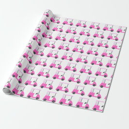 Papel de ajuste del patrón de carrito de golf rosa