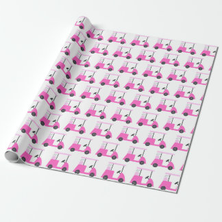 Papel de ajuste del patrón de carrito de golf rosa