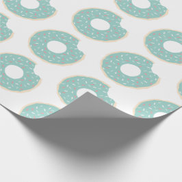 Papel de ajuste del patrón de donut verde de la Fá