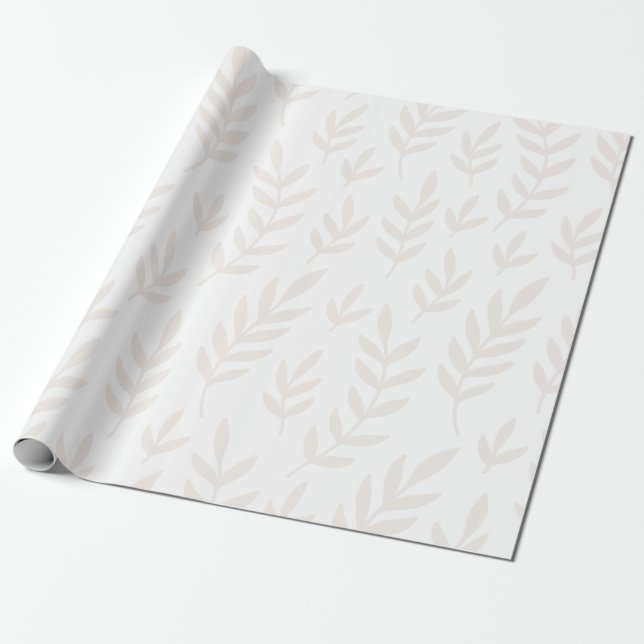 Papel de ajuste del patrón de hojas de cartón blan (Desenrollado)