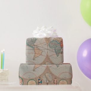 Papel de ajuste del patrón del mapa del mundo anti