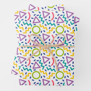 Papel de ajuste del patrón Pop Memphis de los años