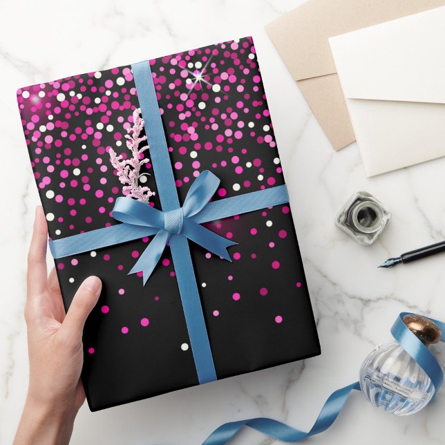 Papel de ajuste del Purpurina Rosa (Make sure every gift you give has a layer of love by creating custom wrapping paper!)