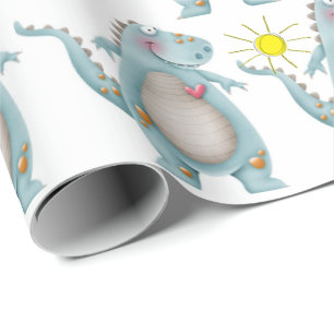 Papel de ajuste - Diseño de Dino Azul 2