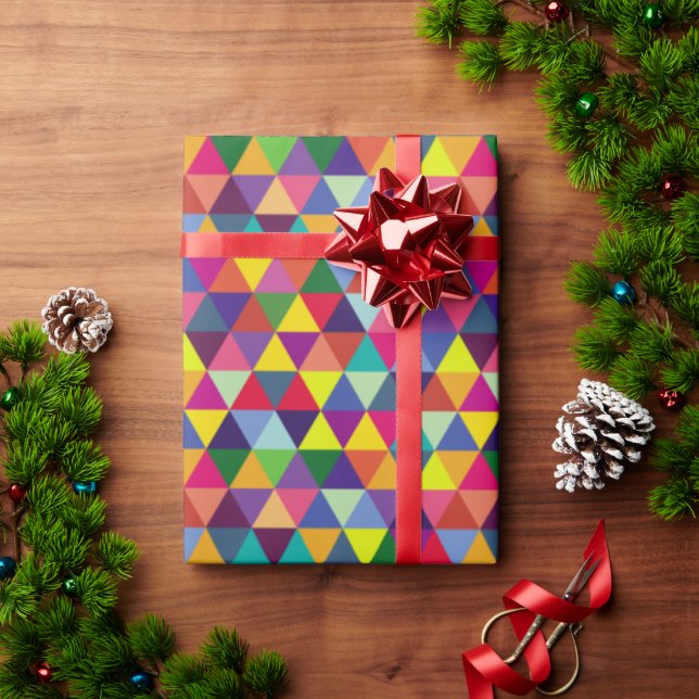 Papel de ajuste geométrico de 30 pulgadas x 6 pies (Regalo de vacaciones)