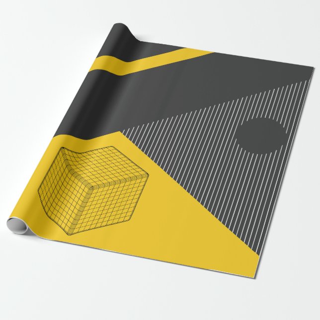 Papel de ajuste geométrico, moderno, sencillo, ele (Desenrollado)