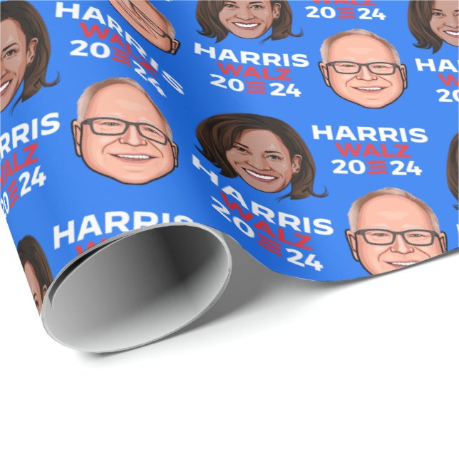 Papel de ajuste Harris Walz 2024 (Esquina del rollo)