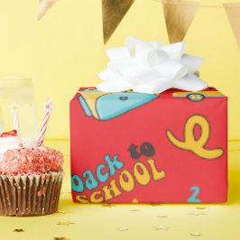 Papel de ajuste impecable: números y autobús escol