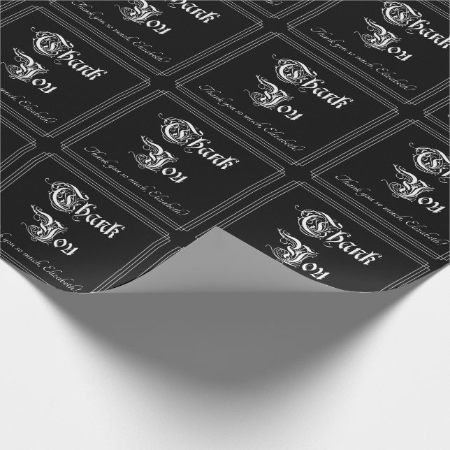 Papel de ajuste lujoso y opulento "Gracias" (Esquina)