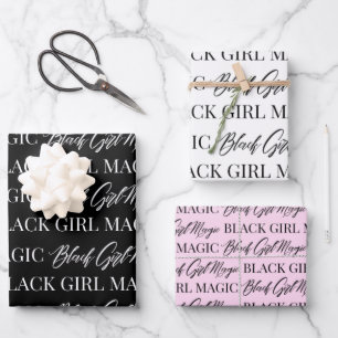 Papel de ajuste mágico de Chica negro